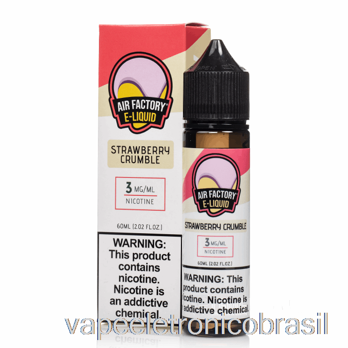 Vape Eletronico Crumble De Morango - Air Factory - 60ml 0mg